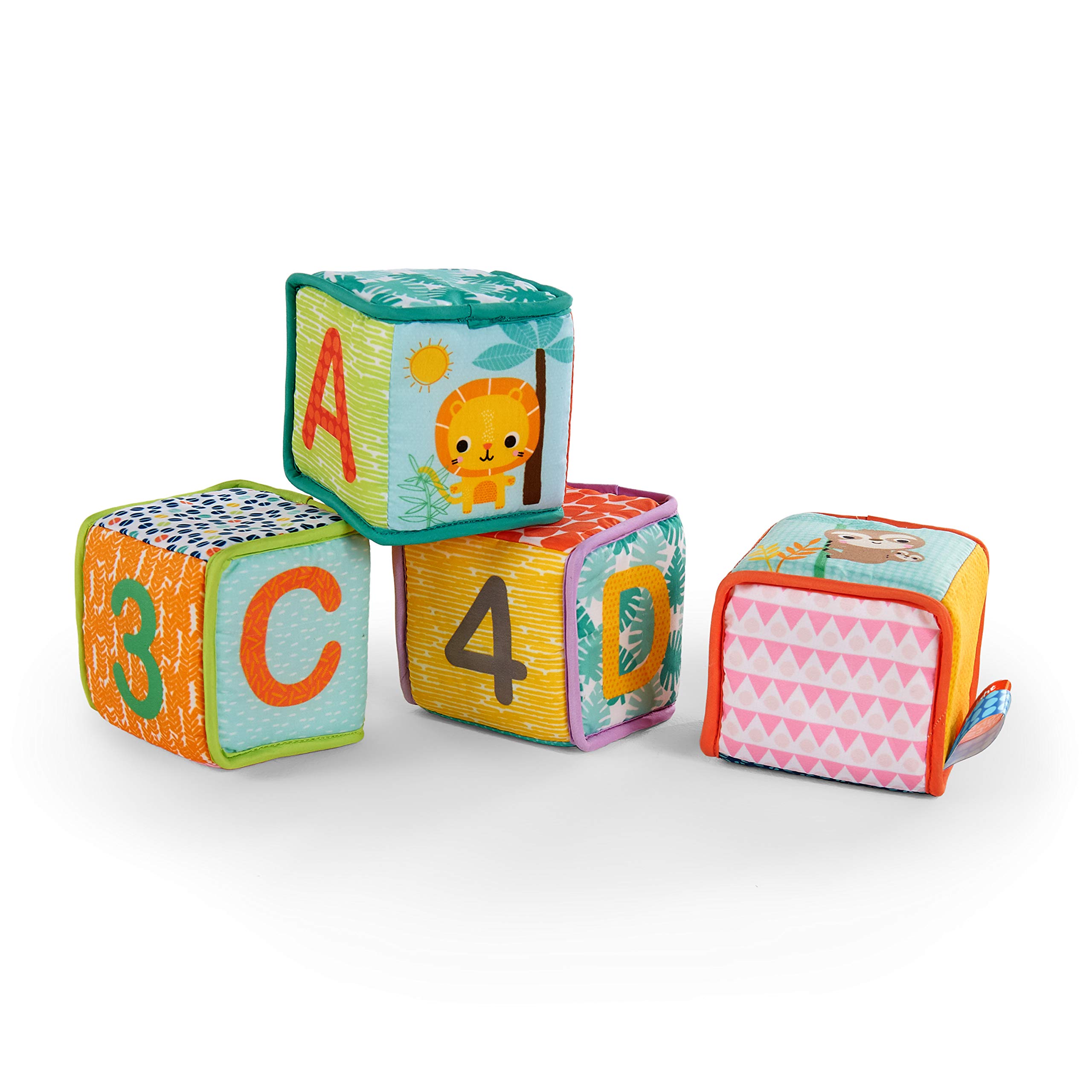 Momobebe Soft Block with 8 Sides (Alphabets, Animals and Numbers prints)
